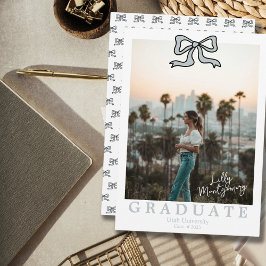 Coquette Baby Blue Foto Abschluss Ankündigung