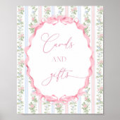 Coquette Baby Duschkarten und Geschenke Poster (Vorne)