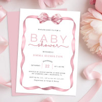 Coquette Baby Shower Danke Sticker - Elegant P