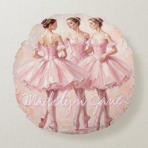 Coquette-Ballerina-Nursery-Dekor Rundes Kissen