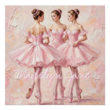 Coquette-Ballerina-Personalisiertes-Nursery-Poster