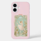 Coquette Ballet iPhone Case - Personalisierter Nam (Rückseite)