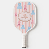 Coquette Ballet Personalisierter Name und Slogan Pickleball Schläger (Rückseite)