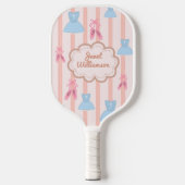 Coquette Ballet Personalisierter Name und Slogan Pickleball Schläger (Vorderseite)