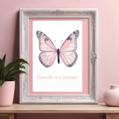 Coquette Balletcore Light Pink Butterfly Poster