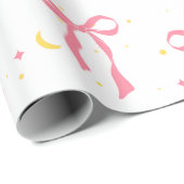 Coquette Balletcore Rosa nahtlose Muster Bogen Geschenkpapier (Rolleneckpunkt)