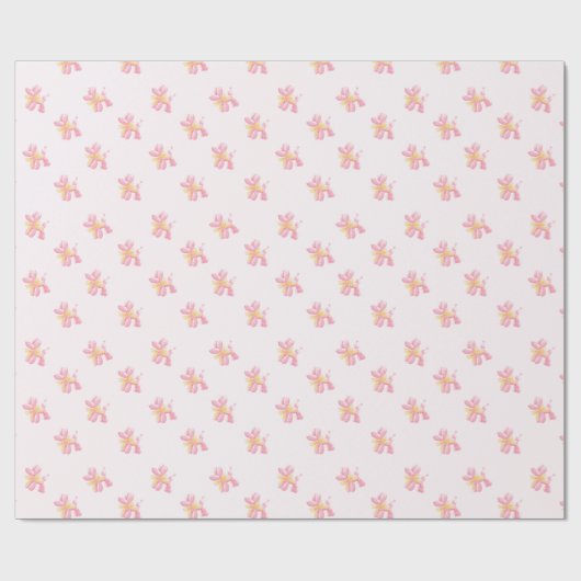 Coquette Balloon Dog Pattern Geschenkpapier (Flach)
