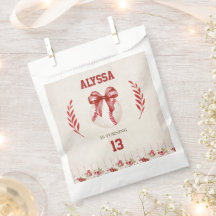 Coquette Baseball Red Bow Floral Vintag Geburtstag