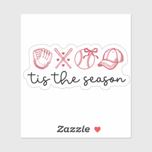 Coquette Baseball und Softball-Spielsaison Aufkleber (Blatt)