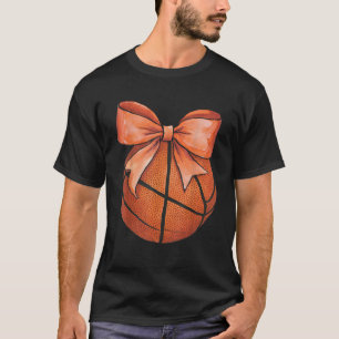 Coquette Basketball Bow Game Day Basketball Saison T-Shirt