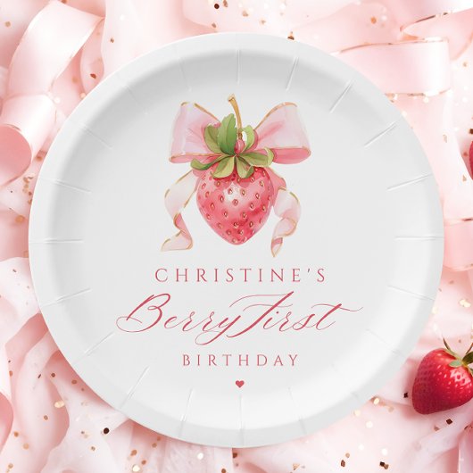 Coquette Berry Erster Geburtstag Pappteller