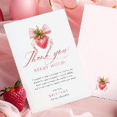 Coquette Berry First Birthday Dankeskarte