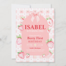 Coquette Berry First Birthday Einladung
