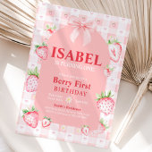 Coquette Berry First Birthday Einladung