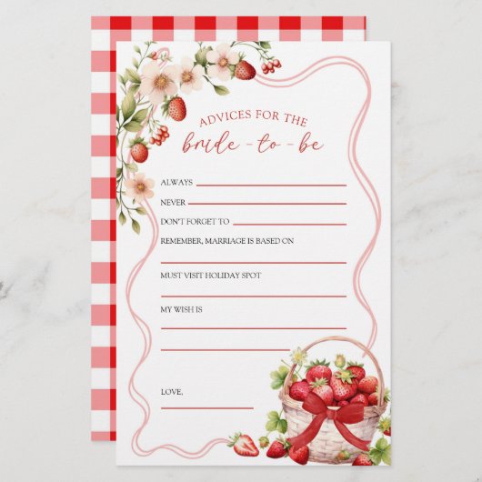 Coquette Berry in der Liebe Ratschläge zum Spiel (Vorne/Hinten)