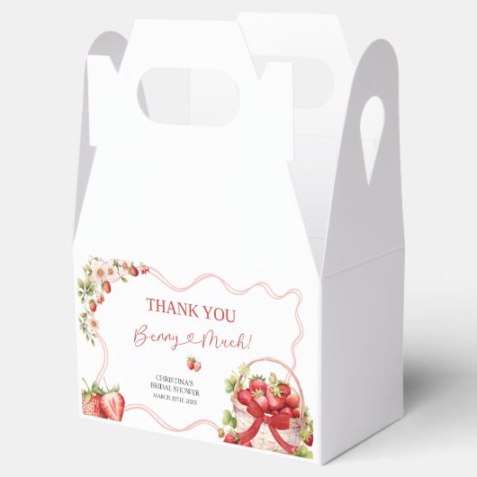 Coquette Berry in Liebe Brautparty Gefälligkeitsbo Geschenkschachtel (Geöffnet)