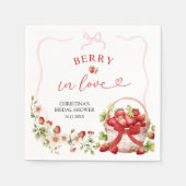 Coquette Berry in Liebe Brautparty Napkins Serviette (Vorderseite)