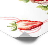 Coquette Berry in Liebe Custom Party SIgn Poster (Ecke)