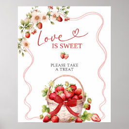 Coquette Berry In Liebe Liebe ist Sweet Party Sign Poster