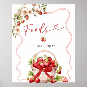 Coquette Berry in Liebe Party Unterschrift Poster