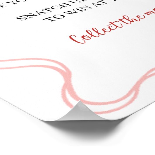 Coquette Berry in Liebe Sage nicht Bride Game Sign Poster (Ecke)