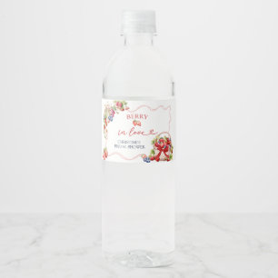 Coquette Berry In Love Brautparty-Flaschenetikett Wasserflaschenetikett