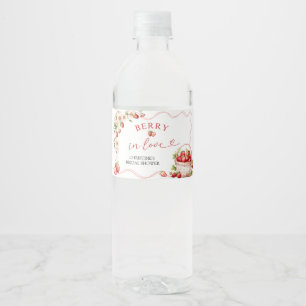Coquette Berry In Love Brautparty-Flaschenetikett Wasserflaschenetikett