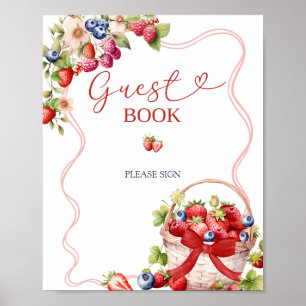 Coquette Berry In Love Gästebuch Party Schild