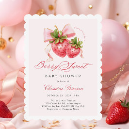 Coquette Berry Sweet Baby Dusche Einladung