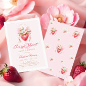Coquette Berry Sweet Floral Baby Dusche Einladung