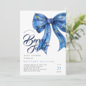 Coquette Berry Sweet Heidelbeere Babydusche Einladung (Stehend Vorderseite)