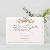 Coquette Berry Sweet jedes Alter Geburtstag Dankeskarte (Stehend Vorderseite)