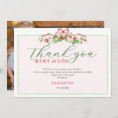 Coquette Berry Sweet jedes Alter Geburtstag Dankeskarte (Vorne/Hinten)