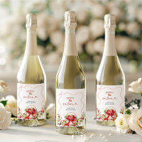Coquette Berry Verliebtes Weinflaschenetikett