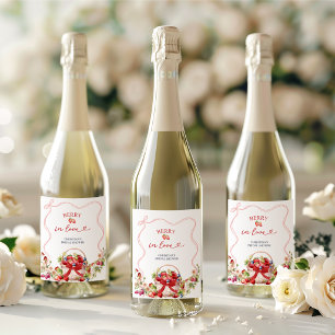 Coquette Berry Verliebtes Weinflaschenetikett Weinetikett