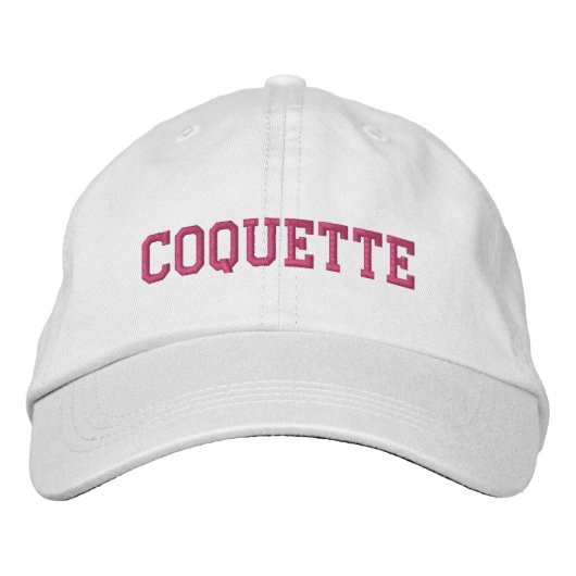 Coquette Bestickte Baseballkappe (Vorderseite)