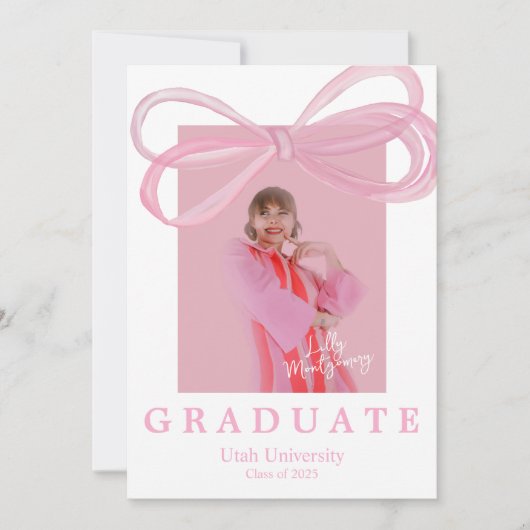 Coquette Big Bow Abschluss Ankündigung (Vorderseite)