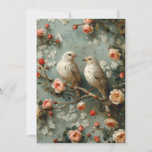 Coquette Birds Floral Einladung