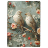 Coquette Birds Floral Klemmbrett (Rückseite)