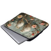 Coquette Birds Floral Laptopschutzhülle (Vorne Knopf)