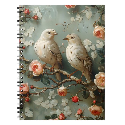 Coquette Birds Floral Notizblock (Vorderseite)