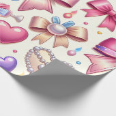 Coquette Birthday Umschlag Papier, Bogen, Perlen & Geschenkpapier (Ecke)