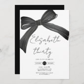 Coquette Black Bow 30. Einladung (Vorne/Hinten)