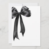 Coquette Black Bow Birthday Invitation Einladung (Rückseite)