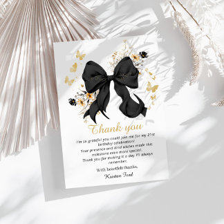 Coquette Black Bow Geburtstag Vielen Dank, dass Si Einladung