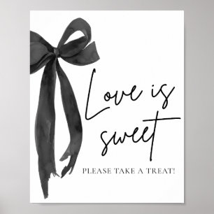 Coquette Black Bow Liebe ist Sweet Leckerei Gefall Poster