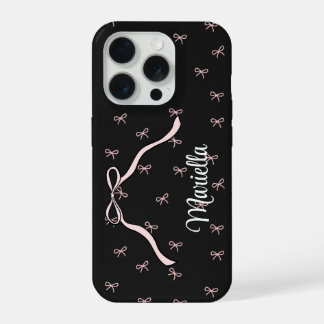Coquette Black Bow Personalized Phone iPhone 15 Pro Hülle
