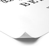 Coquette Black Bow & Tassel Graduation Party Poster (Ecke)