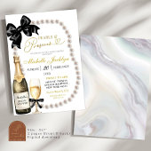 Coquette Black Pearls - Brautparty Einladung