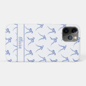 Coquette Blau und Weiße Bogen Case-Mate iPhone Hülle (Rückseite (Horizontal))